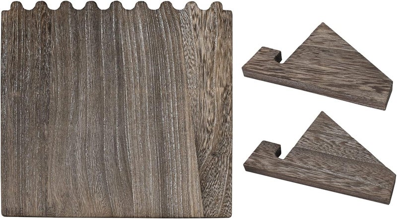 Ikee Design Set of 2 Wood Necklace Jewelry Display Stand for 8 Necklaces, Necklace Display Holder Organizer, Coffee Color - Image 5